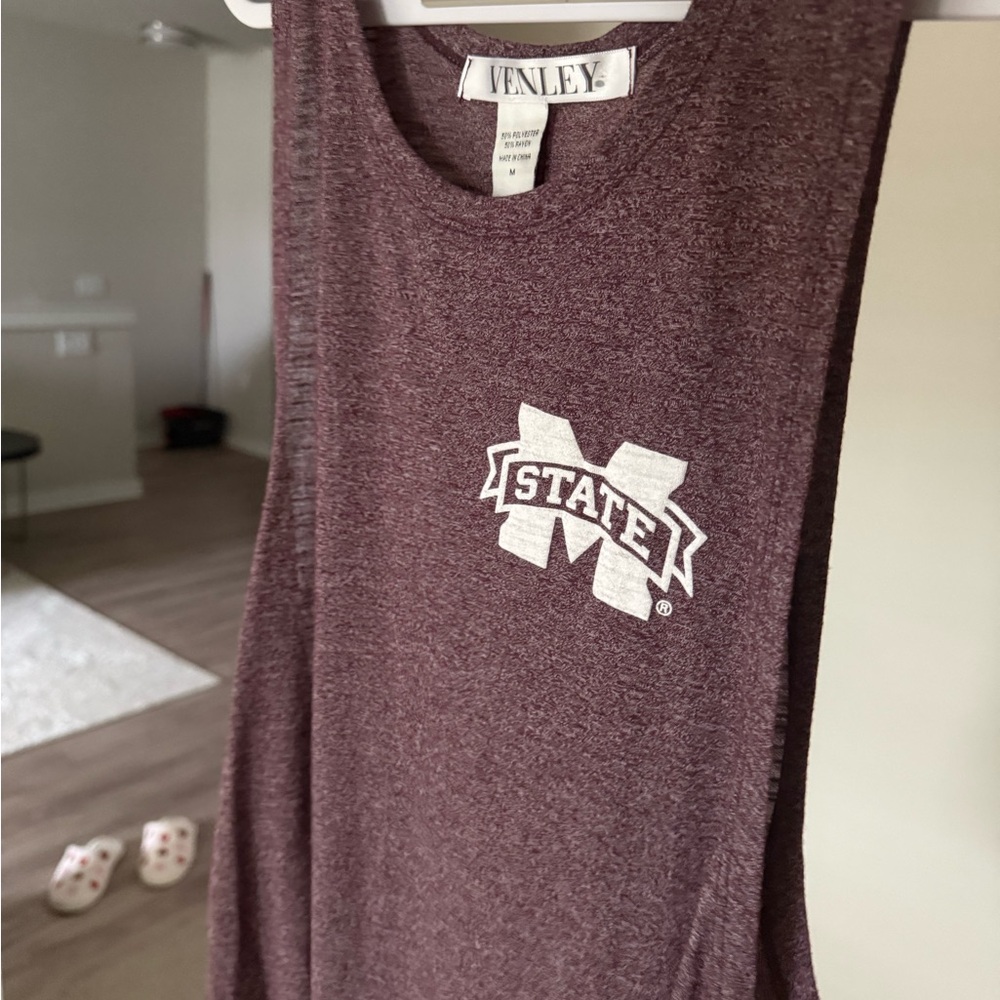 MSU Mississippi State Burgundy Tank Top